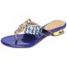 Water Diamond Slippers For Women Summer Outwear Bohemian Beach Shoes Low Heel Holiday Flip Flops Sandals_vogvips.com