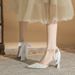 7500-1 Pointed Toe Fabric Shallow Mouth Wedding Bridesmaid Banquet High Heels French Style Elegant Socialite High-end_vogvips.com