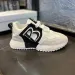 Mens Black White Color Block Casual Sneakers Suede And Leather Combination_vogvips.com