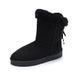 Snow Tube Fleece-Lined 2025 Winter New Same Style Flip-Flop Short Knot Student Women's Boots Casual Versatile_vogvips.com