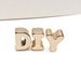 Electroplated Rose Gold Three-dimensional Alphabet Jewelry Accessories Alphabet Shoe Flower Bracelet Handmade DIY Shoe Buckle_vogvips.com