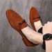 Men's Casual Shoes With Bowknot Genuine Suede Leather Trendy Party Wedding Loafers Flats Mens Driving Moccasins EUR Sizes 38-48_vogvips.com