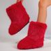 Faux Fox Fur Y2K Snow Boots Women's Winter Mid-Calf Faux Raccoon Fur Lined Boots Warm Slip-On Fashion Booties For Daily Wear_vogvips.com
