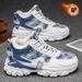 High-Top Men's Shoes, Winter Fleece-Lined Warm Cotton Shoes, Youth Student Sports Casual Non-Slip Dad Trendy Shoes_vogvips.com