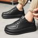 Extra-Wide 4E Width Shoes, Size 48 Extra-Large Sneakers, Autumn Winter Leather Waterproof Casual Shoes For Men With Wide_vogvips.com