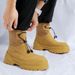 Martin Boots Men's High-top Thick-soled Functional Wind Tooling Thick-soled Heightening Snow Boots Outdoor Chelsea Boots_vogvips.com