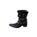 2025 Super Popular Short Pointed Toe Chunky Heel Spring Rivet Stacked V-Mouth Western Cowboy Martin Boots Women British_vogvips.com