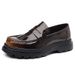 Top Layer Cowhide Thick Soled Leather For Men, Big Head New Style, Raised Leather, Breathable British Casual Derby Shoes_vogvips.com