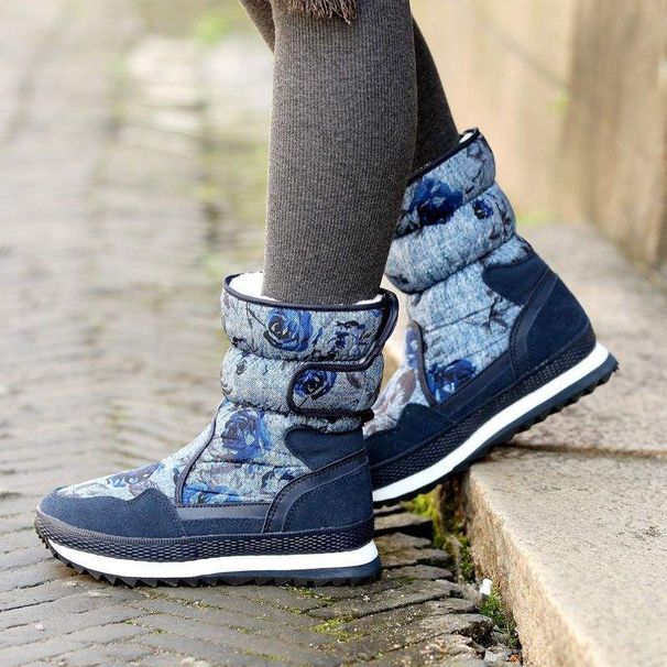 Winter New Fashion Thickened Wool Waterproof Non-Slip Warm Ski Lightweight Mid-Calf Cotton Shoes Women's Snow Boots_vogvips.com