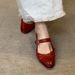 Fairy Style Soft Leather Ballet For Women 2024 Autumn New Loafers Flat Shallow Mouth Single To Match Dresses Mary Jane_vogvips.com
