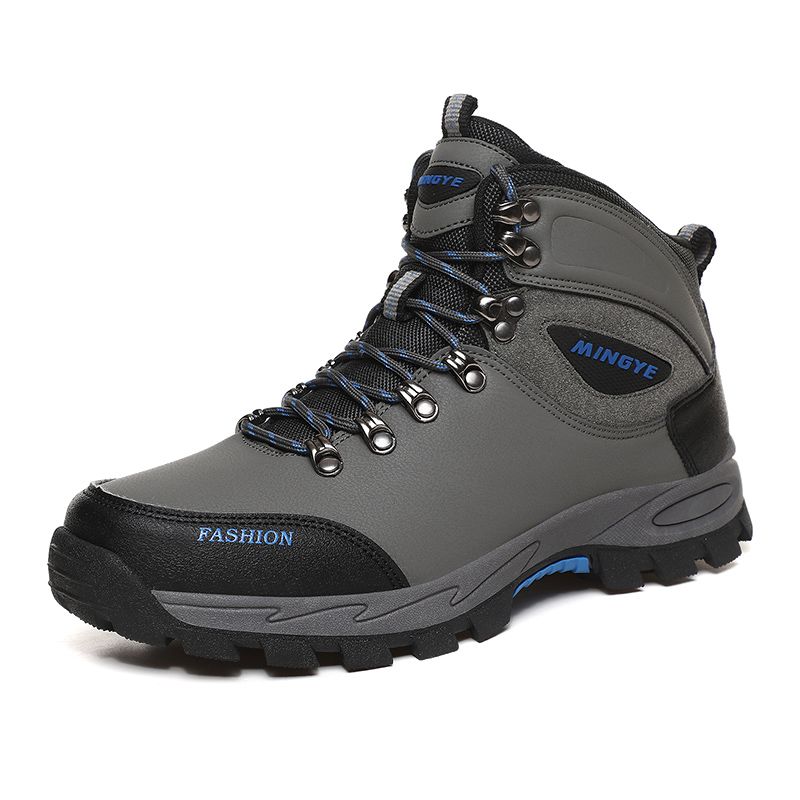 Hiking Shoes Men Outdoor Lace-up Thick-soled High-top Casual Sports Shoes Men Anti-slip Durable Breathable Ankle Boots Men_vogvips.com