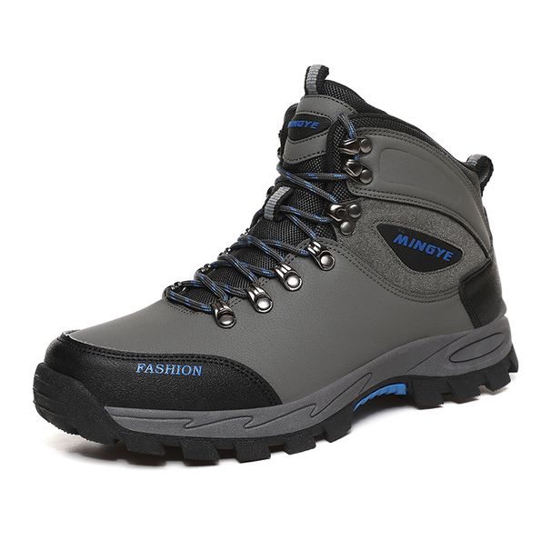 Hiking Shoes Men Outdoor Lace-up Thick-soled High-top Casual Sports Shoes Men Anti-slip Durable Breathable Ankle Boots Men_vogvips.com