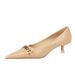 237-1 European And American Sexy Slimming Toe-Shaping Glossy Patent Leather Shallow Mouth Pointed Toe Metal Chain_vogvips.com