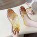 Summer New Crystal Closed-toe Sandals Women, Flat-soled Indoor Non-slip Sandals, Hollow Jelly Shoes For Outdoor Wear_vogvips.com