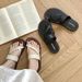 Summer New Style Toe Ring For Women, Trendy Fashionable Versatile Cross Strap Outdoor Non-Slip Beach Sandals, Casual_vogvips.com