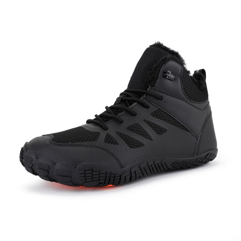 Winter Outdoor Breathable Five-Toe Couple's Fleece-Lined Cotton Shoes Lightweight Warm Hiking Snow Boots Wholesale_vogvips.com