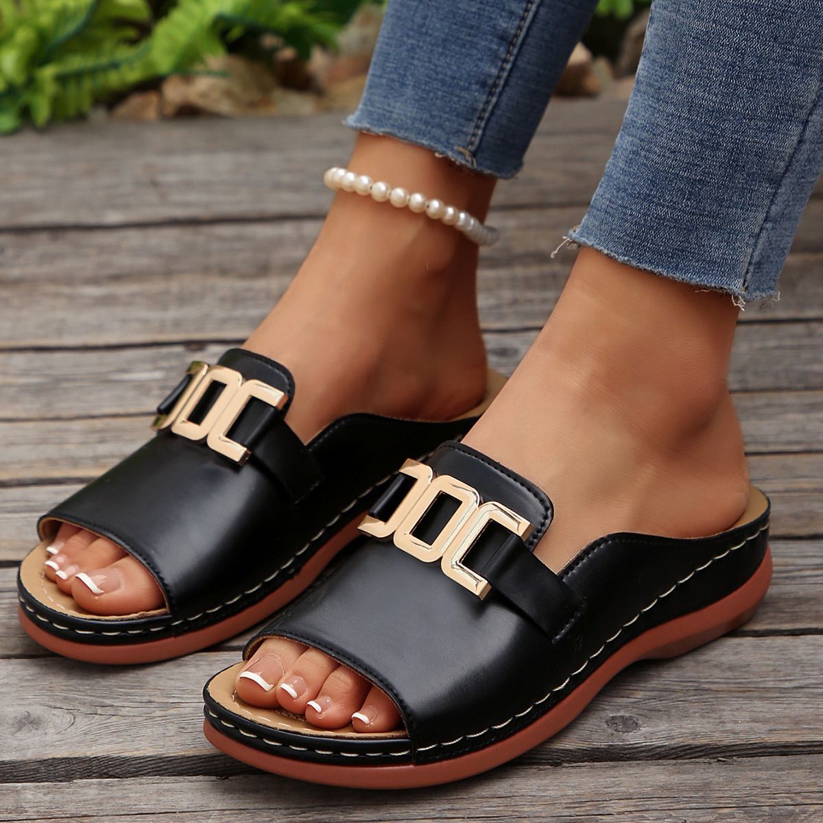 2025 Summer Women Wedge Casual Open Heel Shoes Lightweight Comfortable Sports Slippers Fashion Designer Sandals Slides_vogvips.com