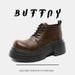 Retro Martin Boots Men's Medium-top Thick-soled High-top Leather Shoes Heightening Locomotive Tooling Short Boots_vogvips.com
