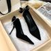 Sexy Pointed Women's Rhinestone Bow Shallow Mouth Autumn New Super High Heels Single Shoes Women_vogvips.com
