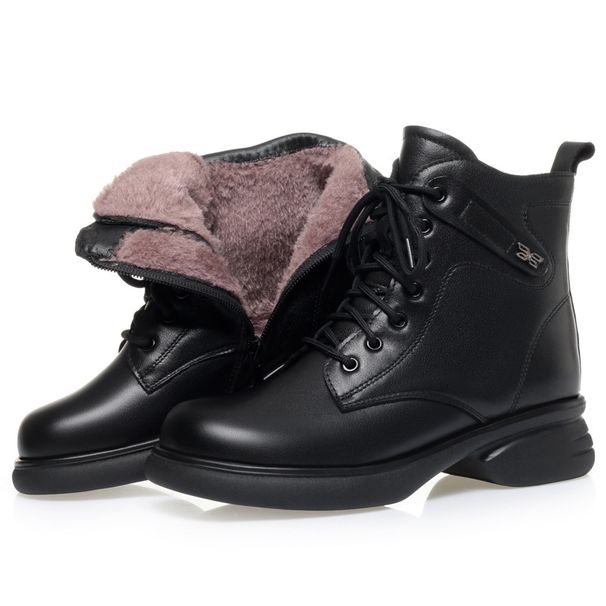 Midsole And British Soft Sole Short Boots, Thick Heel, Large Size, Side Zipper, Martin Boots For Women_vogvips.com
