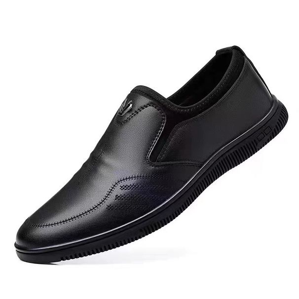 Men's Classic Casual Leather Business Comfortable Slip-On Single Fashion Versatile Shoes_vogvips.com