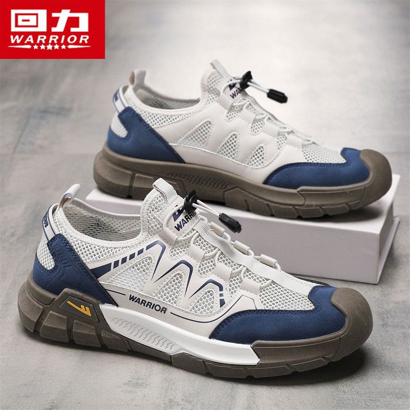 Warrior Men's Shoes Summer Mesh Breathable Men's Sports Shoes Sandals Wading Shoes Quick-dry Slip-on Shoes Men's Z_vogvips.com