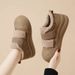 Thick-Soled Elegant Furry Shoes For Women Winter Plush Sneakers 2025 New Women's Shoes Genuine Leather Sports Cotton Shoes Outdoor Wear Warm_vogvips.com