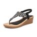 New Fashion Rhinestone Sandals Platform Wedge Women's Shoes_vogvips.com