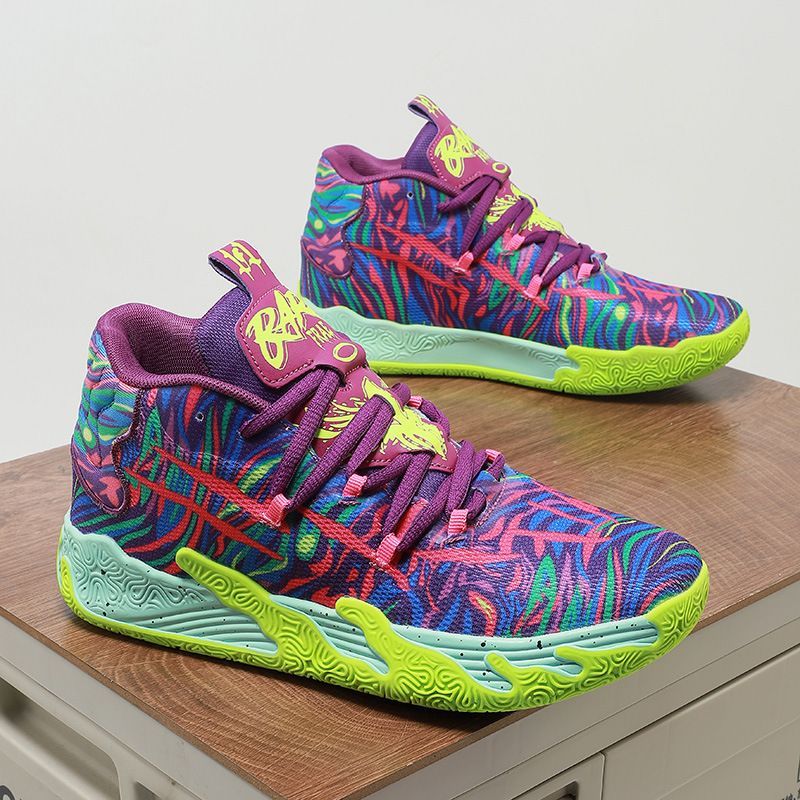 Three Ball Three Generation Purple Lamelo Ball MB.03 Men's Women's Low Top Shock Absorption Non-slip Combat Casual_vogvips.com