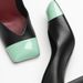 Retro Style Women's High Heels Color Blocked Square Toe Low Cut Genuine Leather Chunky Heel Versatile Shoes for Commuting Black_vogvips.com