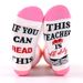 Cotton mid-tube socks sole letter jacquard leisure sports socks creative socks_vogvips.com