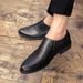 Euro Step British Style Casual Leather Shoes For Men, Business Comfortable Soft Slip-On Thick Sole Men's Shoes, Versatile_vogvips.com