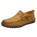 Euro Step Loafers Autumn New Slip-On Non-Slip Leather Soft Sole Versatile Breathable Men's Casual Shoes_vogvips.com
