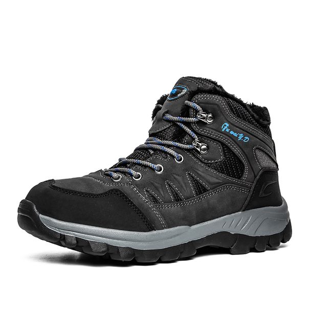 High-top Boots Women Comfortable Casual Plush Anti-slip Breathable Snow Boots Men Durable Thick-soled Outdoor Hiking Shoes Men_vogvips.com