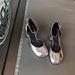 Sheepskin Version ~ Mary Jane High Heels For Women 2024 New Thick Heel Silver Single Round Shallow Mouth Split Toe_vogvips.com