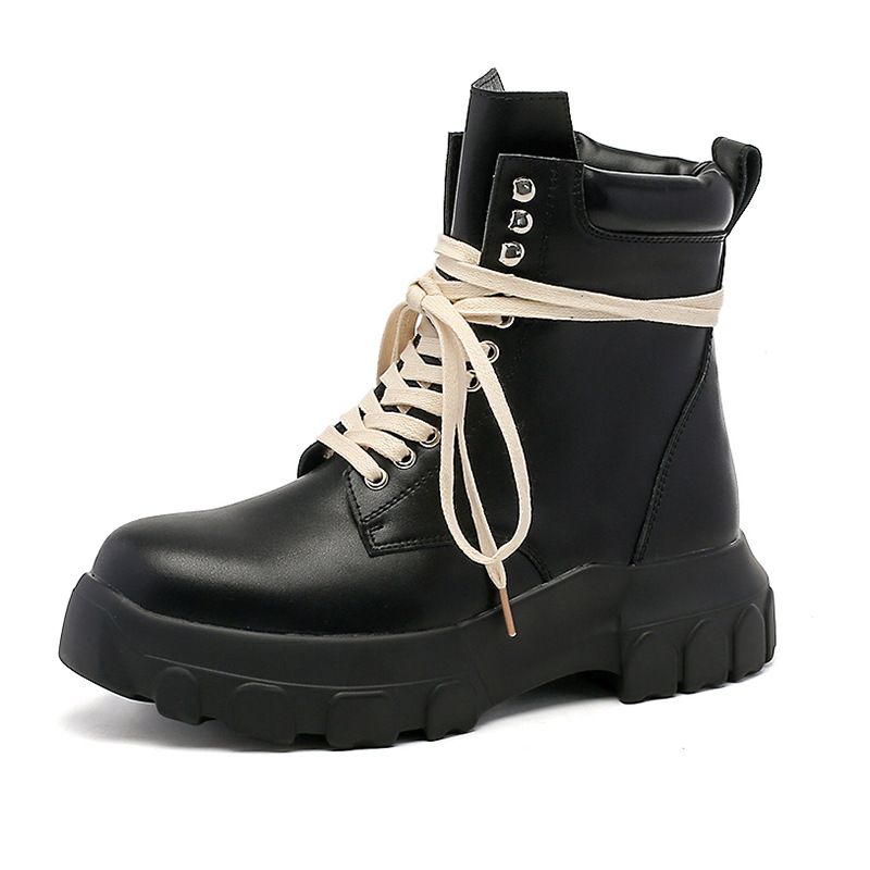 Leather Light Luxury Thick-soled Heightening Men's Martin Boots Retro Casual Ins Tooling Boots_vogvips.com