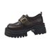 Small Leather Shoes Women's Muffin Thick Heel Jk Loafers Platform Single Shoes_vogvips.com