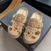 New Soft Insole With Arch Support Shoes Outdoor Beach Suede Clogs Slippers Women Sandals_vogvips.com