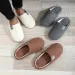 Couples Home Slippers Soft Fur Slippers Warm Indoor Flat Slides Nonslip Cotton Shoes Bedroom Light Slience Flats Floor Shoes_vogvips.com