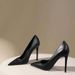 Elegant Black Pointed-Toe High Heels For Women - Ultra Slim Stiletto PU Leather Dress Shoes For Work & Evening_vogvips.com