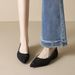 Shallow Single Shoes Female Flat Bottom Fairy Wind Mesh Soft Sole Gentle Pointed Rhinestone Flats_vogvips.com