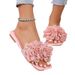 Plus-size Women's Summer New European And American Style Beach Sandals, Casual Outdoor Floral Flat Slippers For Women_vogvips.com