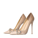 Gentle Champagne Color Satin High Heels 2025 Spring And Summer New Rhinestone Bow Fine High-heeled Single Shoes Women's Dinner Shoes Fashion_vogvips.com