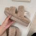 Henan Sangpo Snow Boots For Women Sheepskin Integrated Platform Thick Sole Two-Word Lamb Wool Slippers INS_vogvips.com