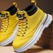 European Warm Series 2025 Autumn New High-Top Martin Shoes Workwear Height-Increasing Yellow Thick-Soled British Style Men's Boots_vogvips.com