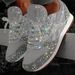 New Women Athletic Shoes Sequins Plus Size Bling Sneakers Outdoor Flat Heel Round Toe Sport Casual Walking Shoes C0130_vogvips.com