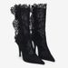 Women's Retro Fashion Lace Ankle Boots Semi-Transparent New With Durable Materia_vogvips.com