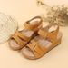 Plus-size Casual Fish Mouth Sandals Sandals For Women Wearing Velcro Shoes_vogvips.com