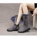Winter All Match Snow Boots Women's Shoes Plus Velvet Thickened Mid Tube Martin Boots Wedge Heel Non Slip Warm Side Zipper Cotton Boots_vogvips.com