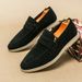 Men's Suede Penny Loafers Slip On Casual Dress Shoes Lightweight Non Slip Soft Sole Business Driving Walking Shoes_vogvips.com